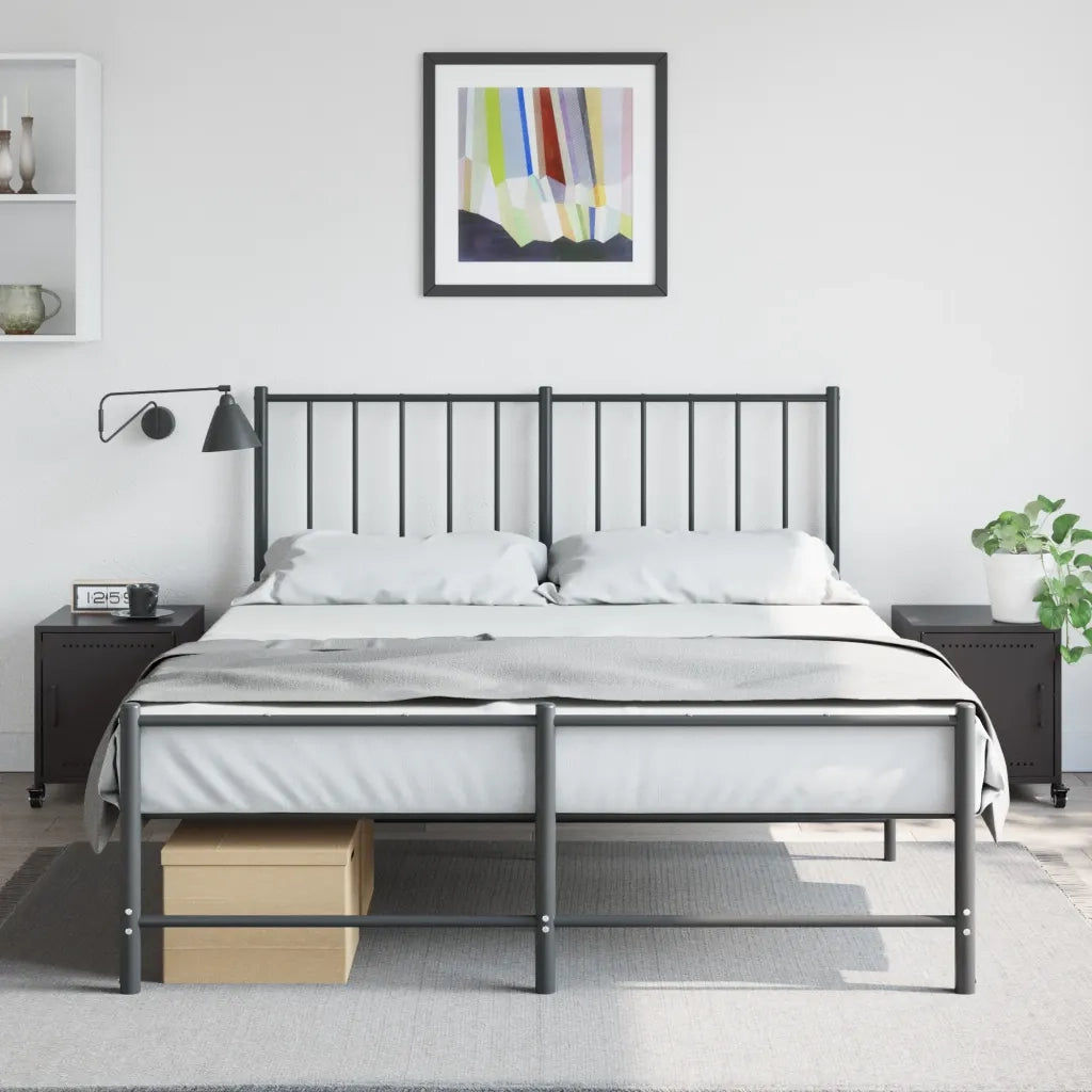 Comodini 2 pz Neri 36x39x43,5 cm in Acciaio 846615
