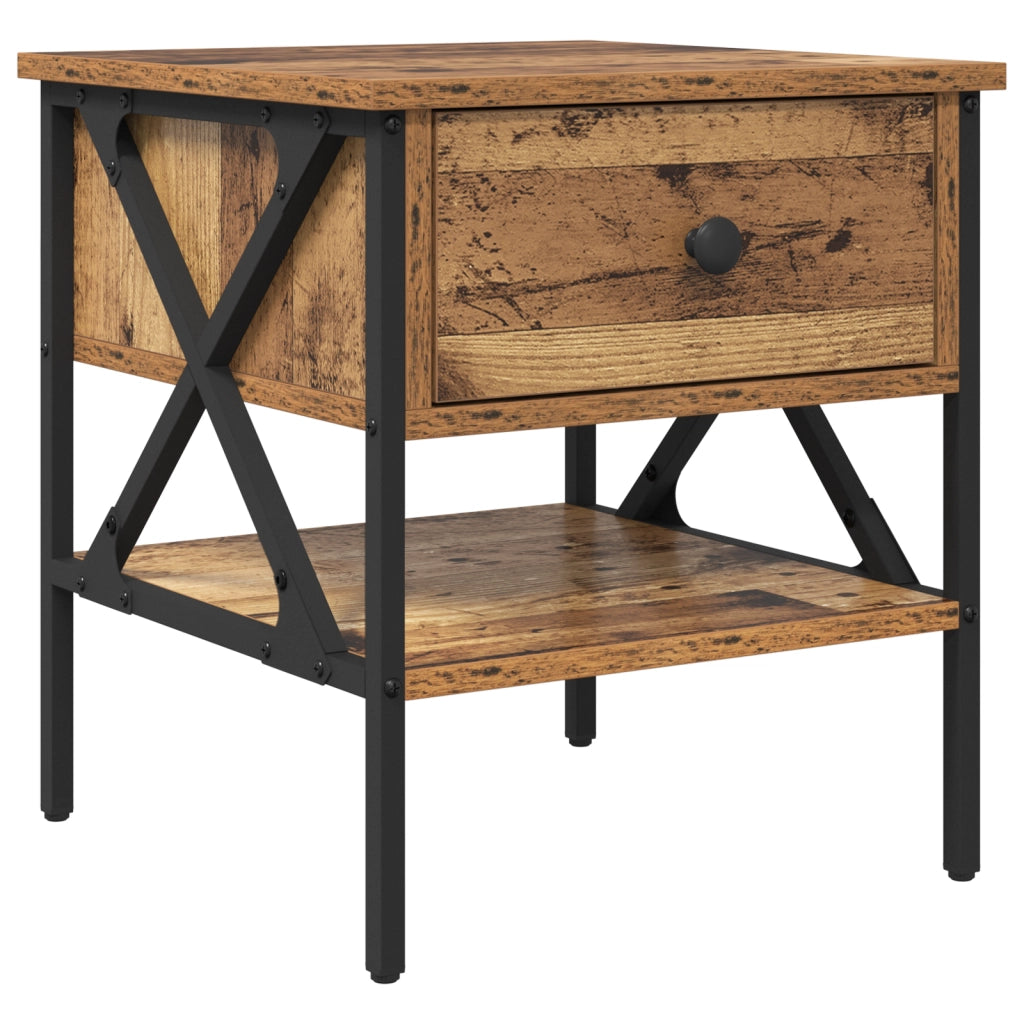 Comodini 2 pcs Legno Vecchio 40x42x45 cm Legno Ingegnerizzato