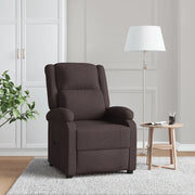 Poltrona Reclinabile Marrone Scuro in Tessuto 342423