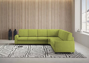 Divano sakar 3 posti  (tre sedute da 60cm) + angolo + divano 3 posti (tre sedute da 60cm) misure esterne l.286x286 | verde - Mobili 2G