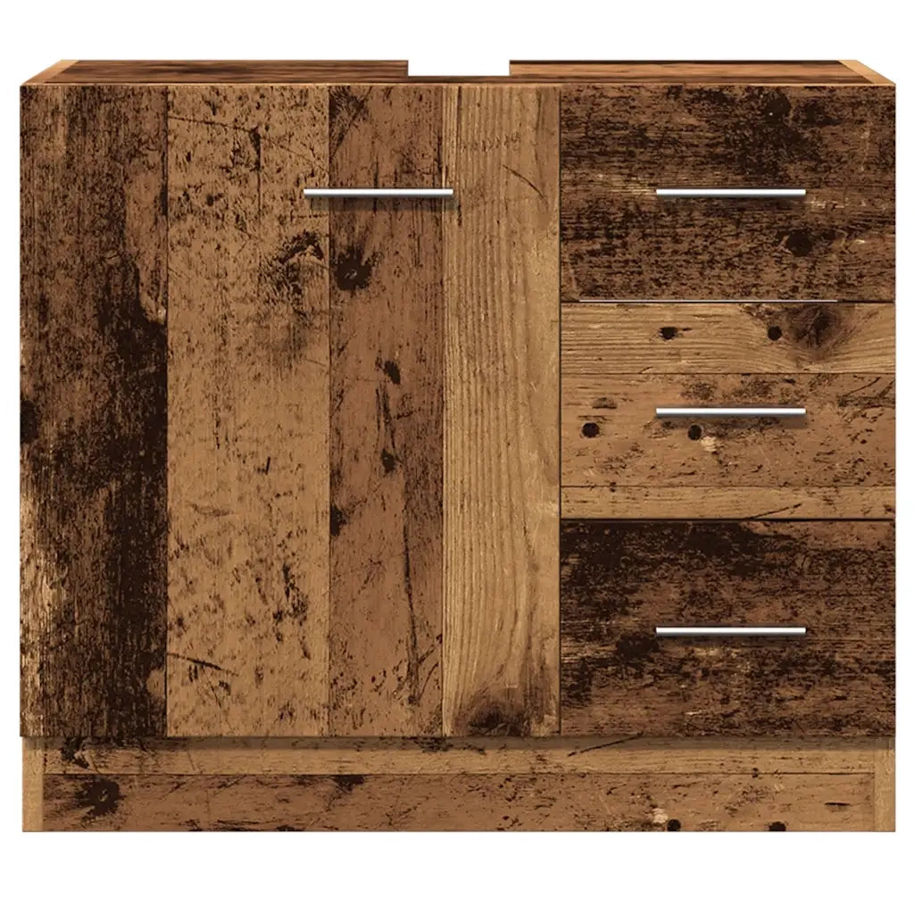 Mobile SottoLavabo | Armadio Lavabo Legno Vecchio 63x30x54 cm in Truciolato