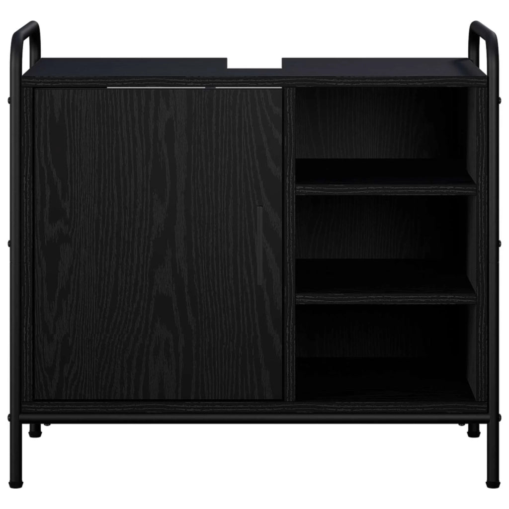 Mobile da Bagno Rovere Nero 65,5 x 34 x 61 cm 8014070