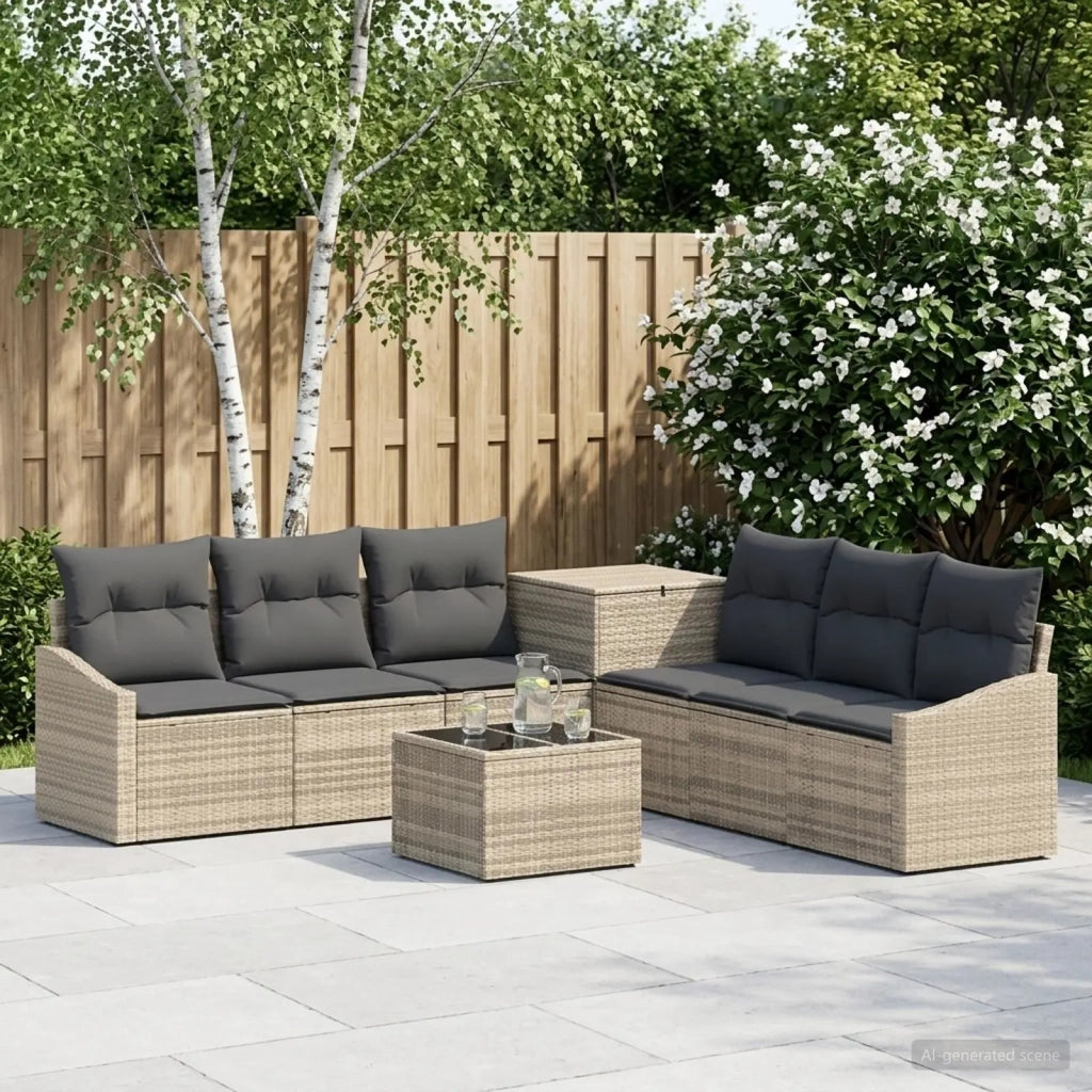 Set di divani 8 pz Grigio chiaro e grigio scuro 3448238