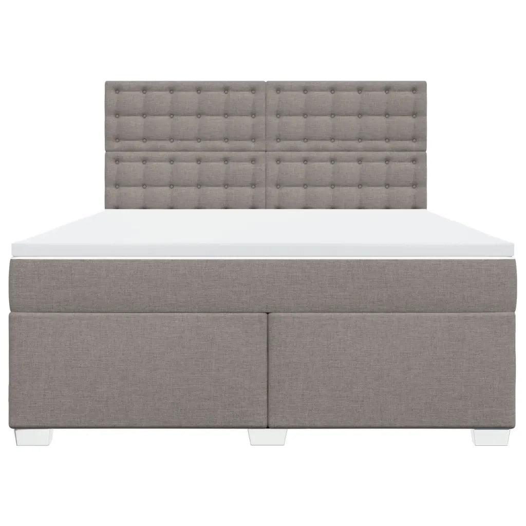 Giroletto a Molle con Materasso Tortora 180x200 cm in Tessuto