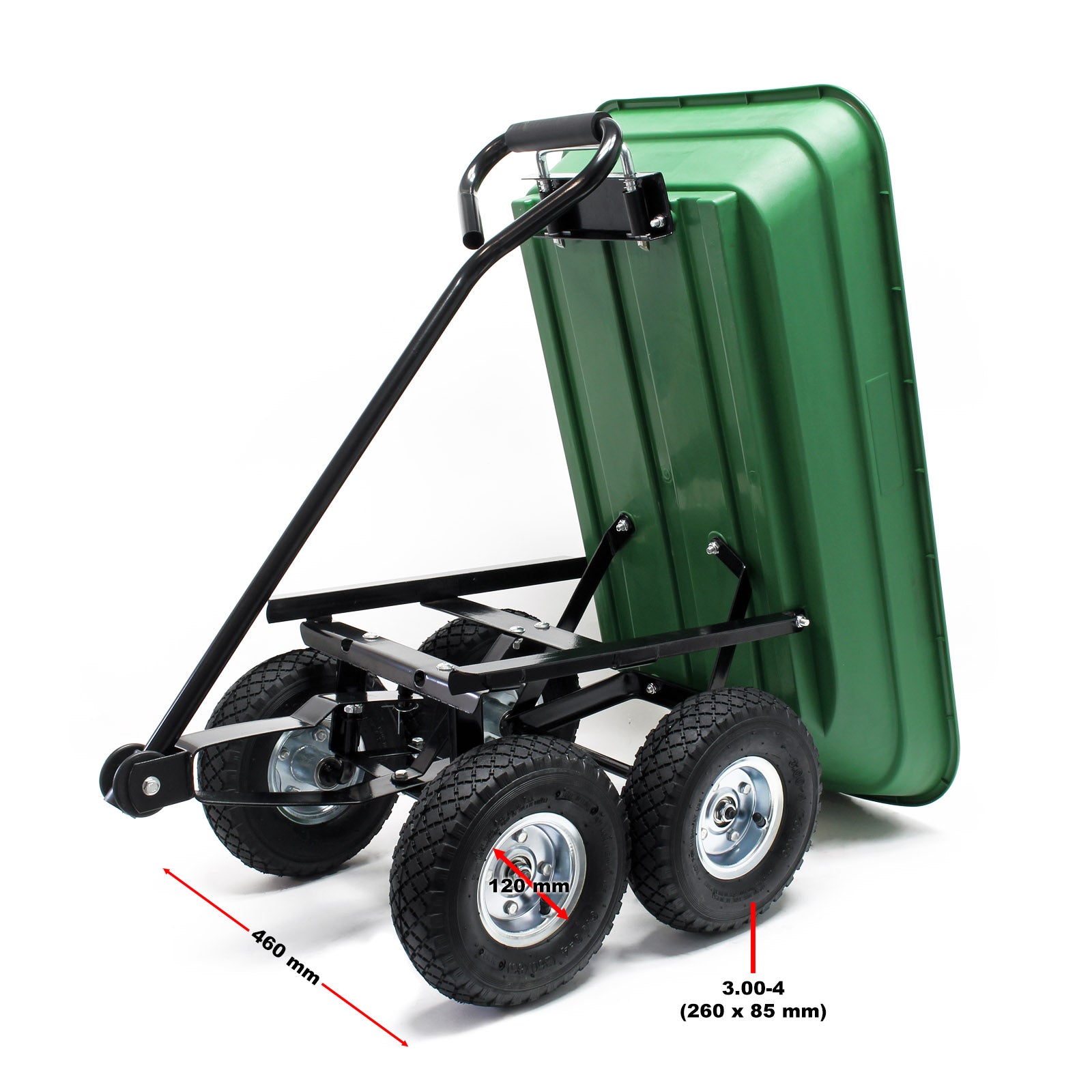 Carrello da giardino ribaltabile, capacità 50 l, portata max 200 kg, Carretto a mano Carriola