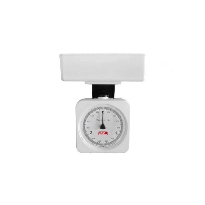 Kaufgut 033022 Bilancia da cucina meccanica con ciotola ABS 3 Kg graduazione 10 g colore Bianco
