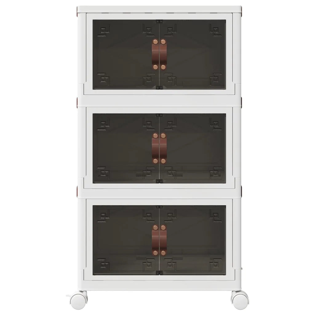 Scatola Portaoggetti con Ruote 3 Livelli 28 L 48,5x29,5x86 cm 4012369
