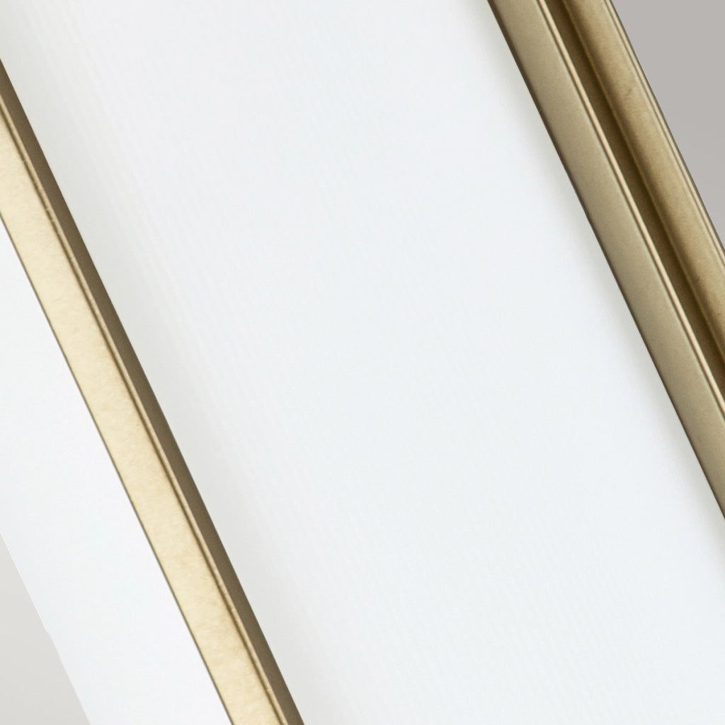 Applique Fusion ottone naturale vetro opale bianco Feiss