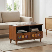 Tavolino da salotto con cassetto Marrone 80 x 54 x 40 cm 4018237