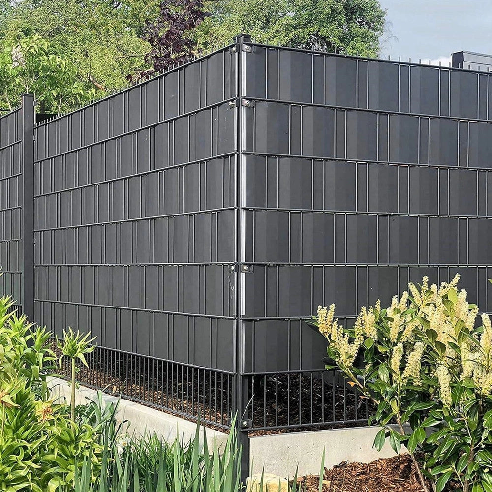 Trade Shop - Frangivista Rotolo Grigio Pvc Per Balconi Ringhiere Recinzioni Protezione 19cmx35mt 77585 -