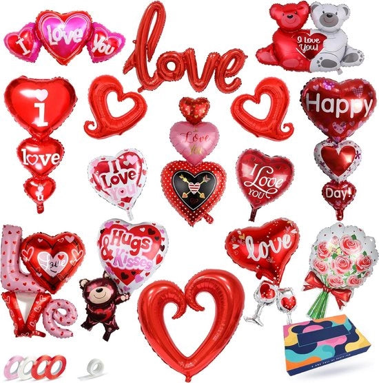 Set di Decorazione d'Amore - Decorazione Romantica - San Valentino - Foglie di Rosa