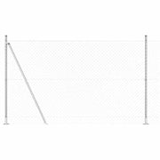 Palo della recinzione | Pannello per recinzione Argento 10 x 1,6 m (rete 40 x 40 mm)