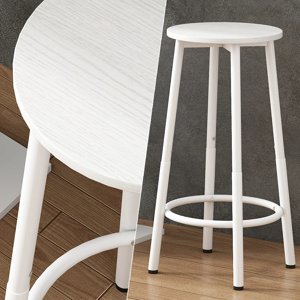 Vicco Set di 2 sgabelli da bar Bianco 31.5 x 64 cm 2 parti