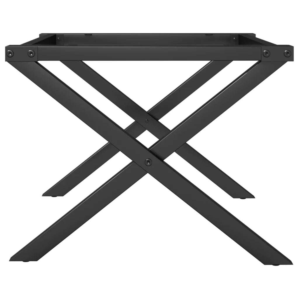 Telaio Gambe a X per Tavolino da Salotto 50x40x38 cm in Acciaio 357894