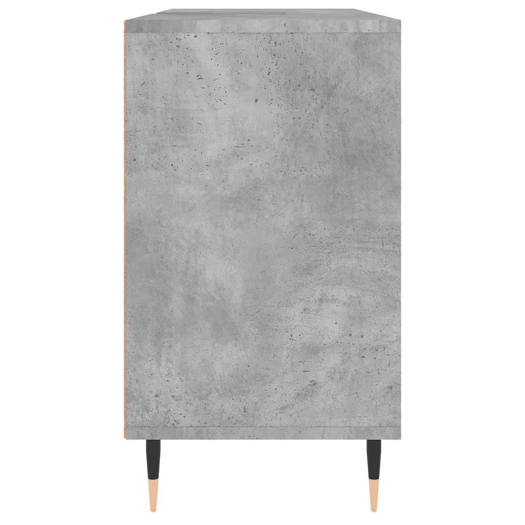 Armadietto da Bagno Grigio Cemento 80x33x60cm Legno Multistrato