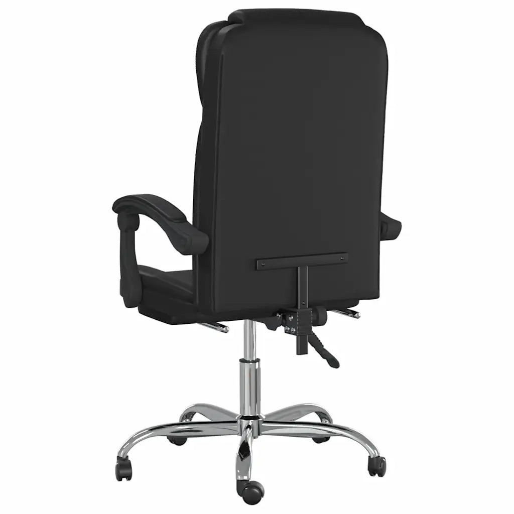 Sedia per studi-Poltrona da Ufficio Reclinabile Nera in Similpelle 773683