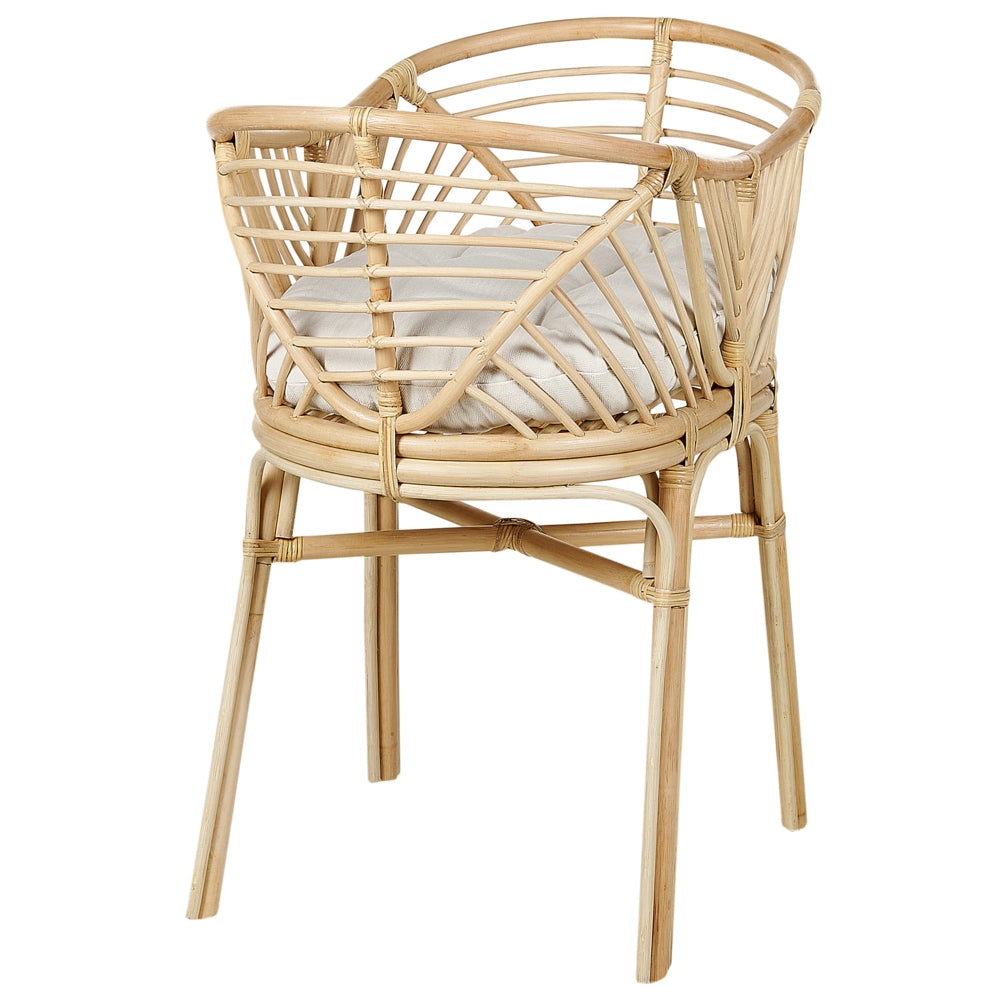 Culla in rattan naturale 87 x 55 x 92 cm Cestino per bambini con cuscino Decorazione Accessorio Boho Rustico