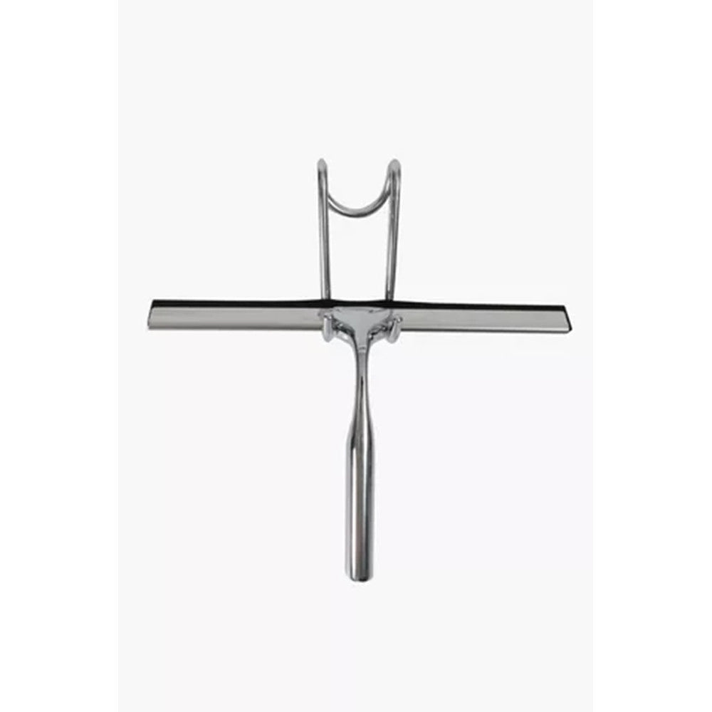 Trade Shop - Set Tergivetro Per Doccia Con Gancio Muro Adesivo Doppio Appendino Porta Box Cromo 87834 -