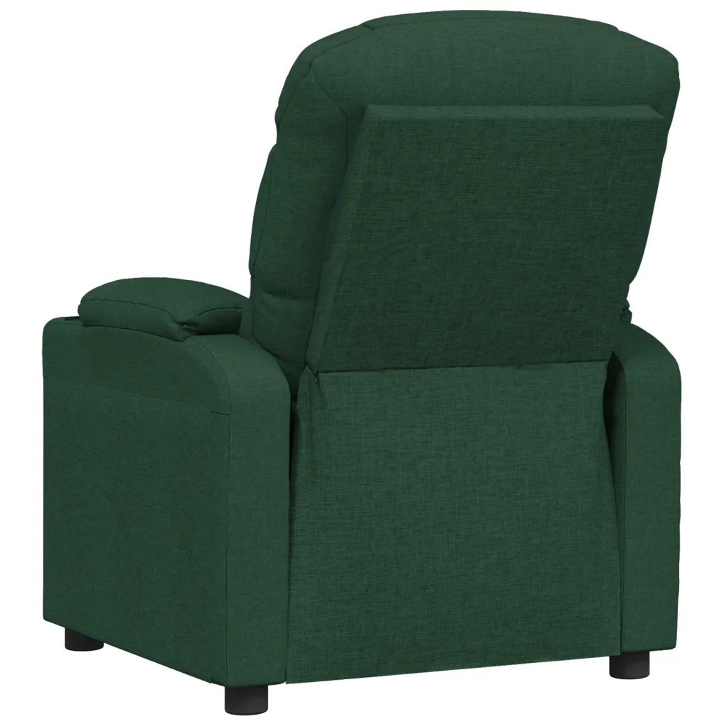 Poltrona Reclinabile in Tessuto Verde Scuro 348076