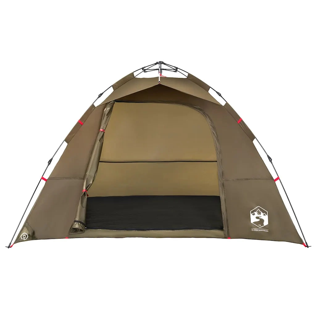 Tenda da Pesca 4 Persone-Tenda da campeggio Verde Oliva a Rilascio Rapido 382694