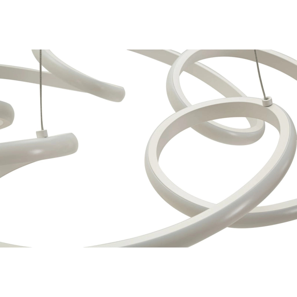 Lampadario Glovy in alluminio e ferro bianco opaco