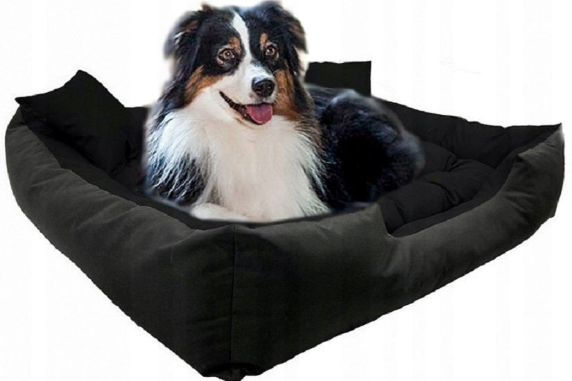 AIO FACTORY 55x45 cm ECCO Cuccia per cani impermeabile nera con cuscino per cani