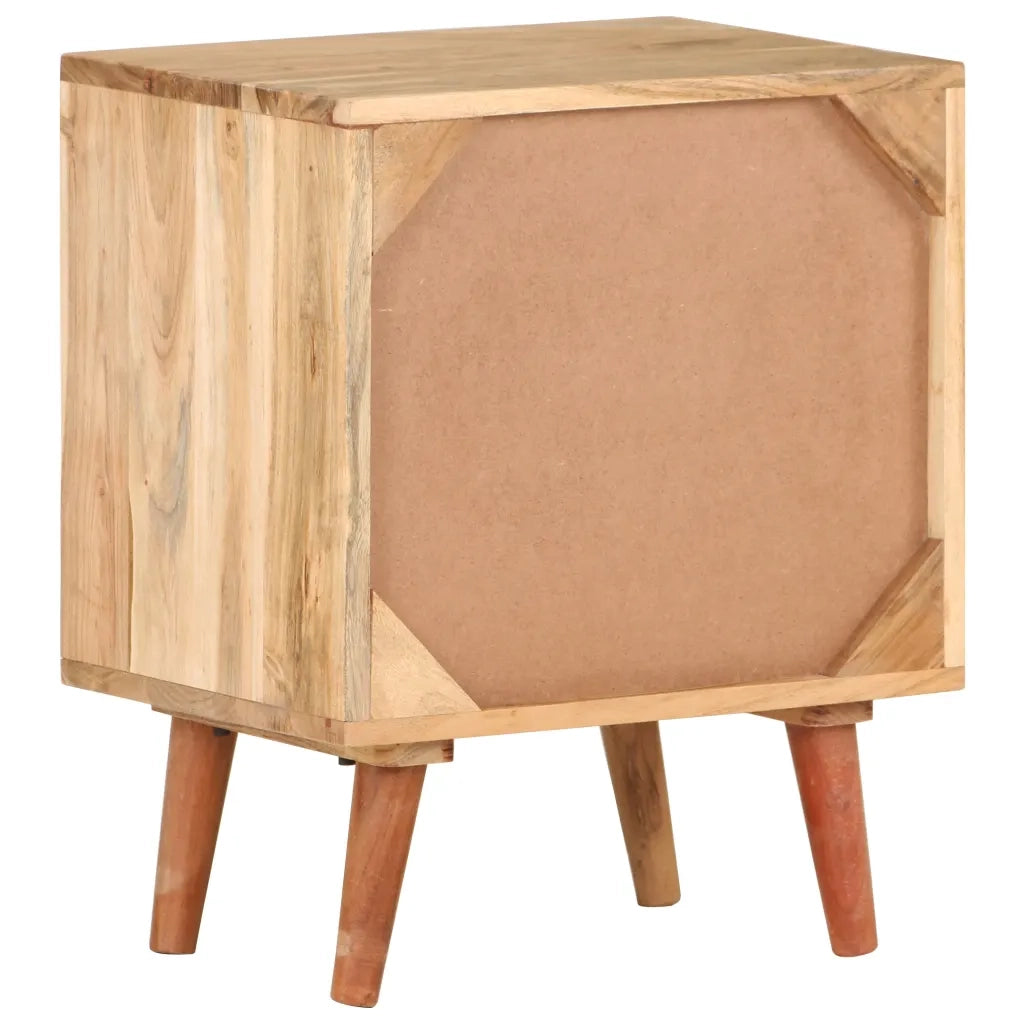 Comodino 40x30x50 cm in Legno Massello di Acacia cod mxl 30374