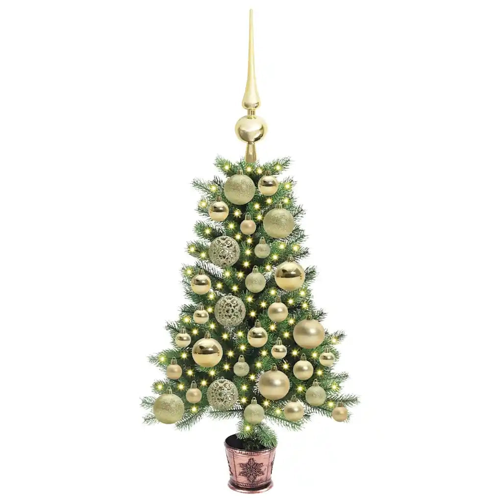 Albero di Natale con 150 LED con supporto Verde 65 cm PE 3396295