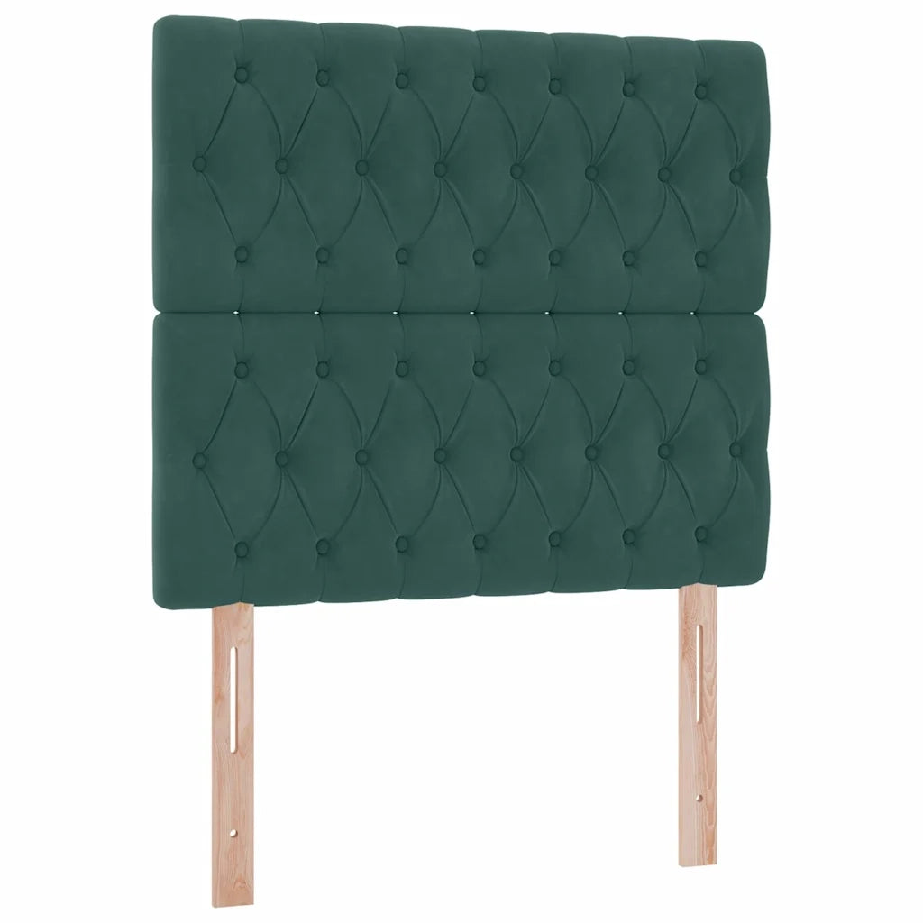 Letto con contenitore LED e materasso Verde Scuro 100 x 200 cm