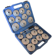 Trade Shop - Set Chiave Chiavi Tazza Bussola Filtro Olio Auto 23 Pz Cricchetto Custodia -
