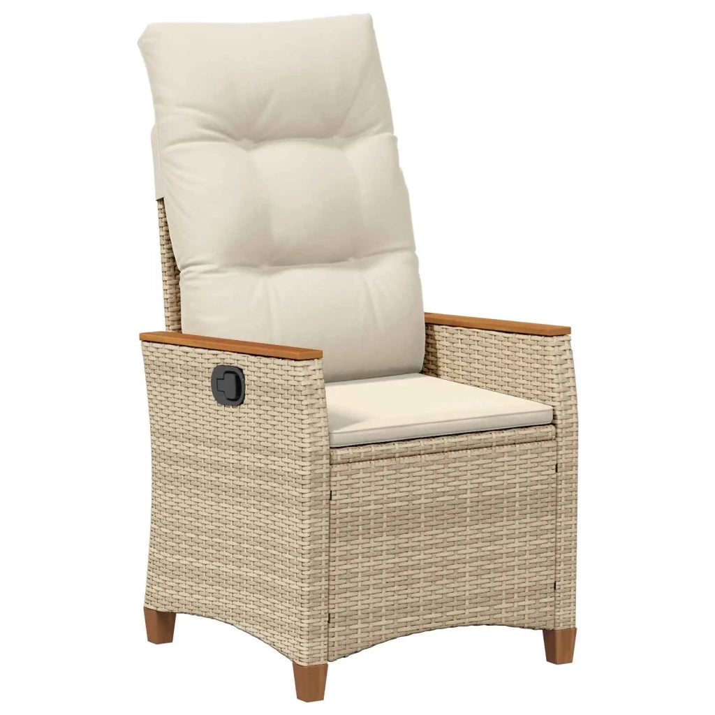 Sedia da giardino reclinabile Beige e Crema 64 x 57,5 x 112 cm 42026861