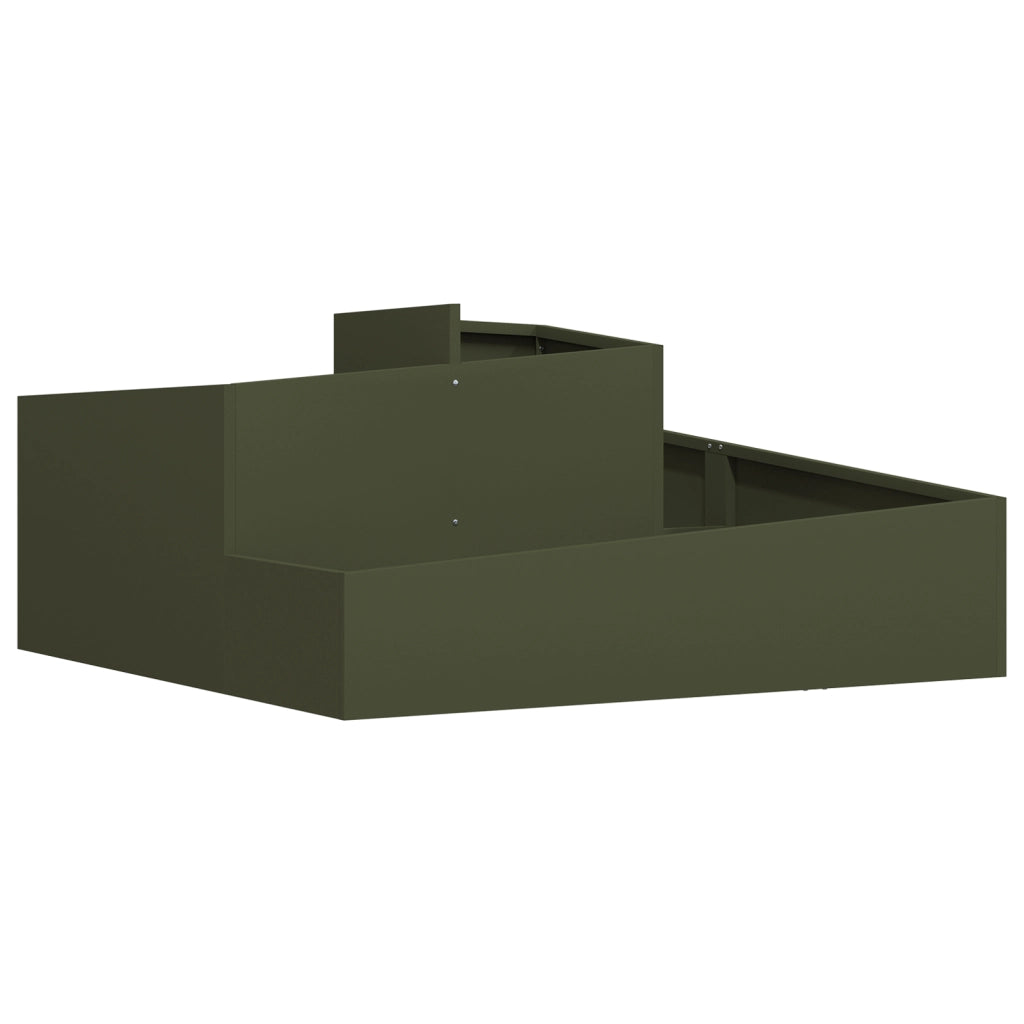 Fioriere Verde oliva Metallo Lunghezza 100 cm Fioriere