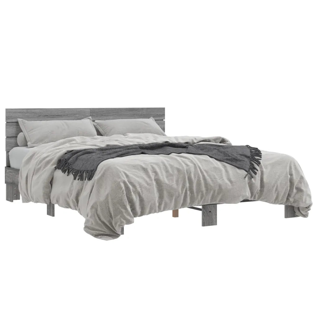 Giroletto Grigio Sonoma 150x200 cm in Legno Multistrato Metallo 3280145