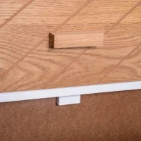 Cassettiera in Legno 4 Cassetti, 40x30x75cm, Bianco e Legno