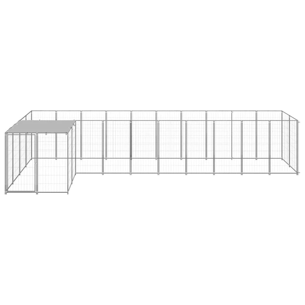 Gabbia per cani da esterno recinto per animali colore argento 7,26 m² acciaio codice 02_0000298