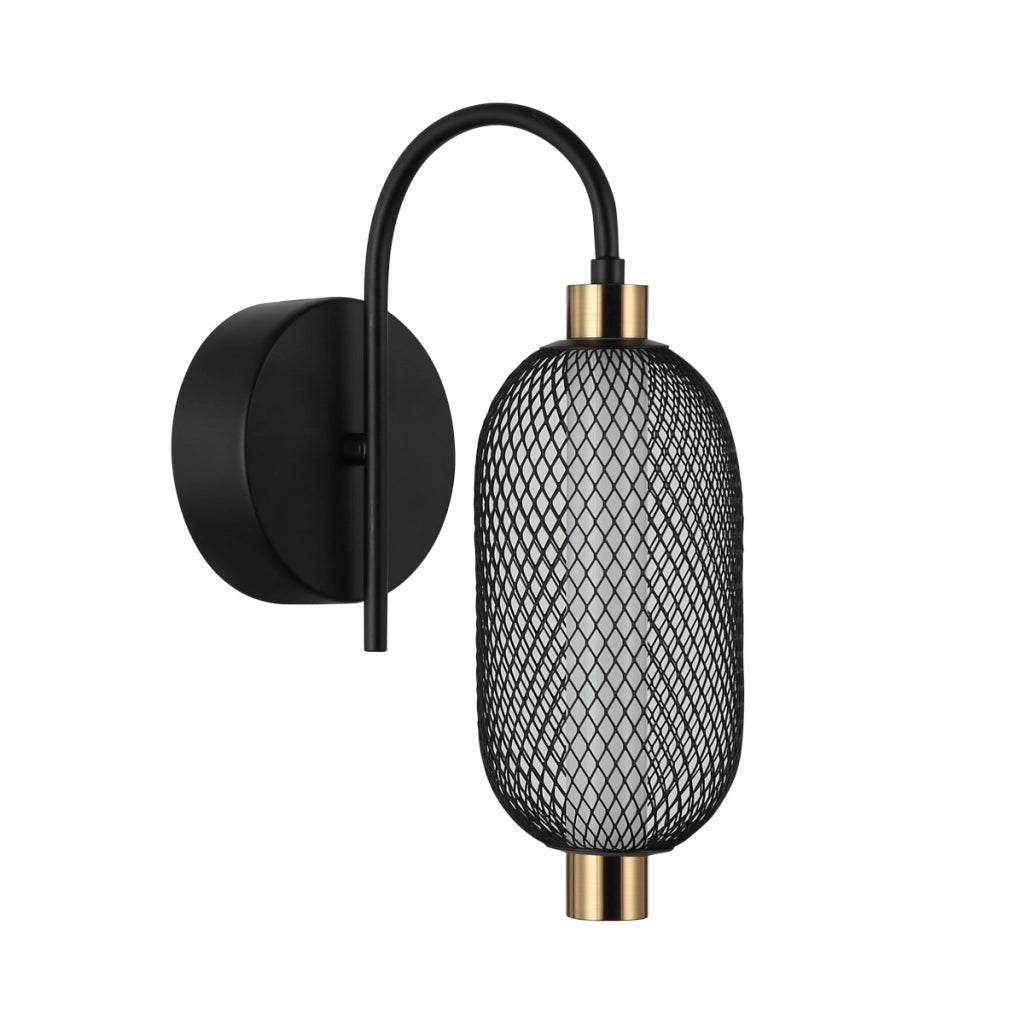 Applique Marco Italux nera moderna LED 6W 3000K calda
