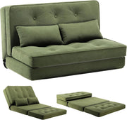 Divano letto piccolo bed 2 mini divano letto regolabile a 6 livelli, soggiorno, camera da letto e campeggio, verde