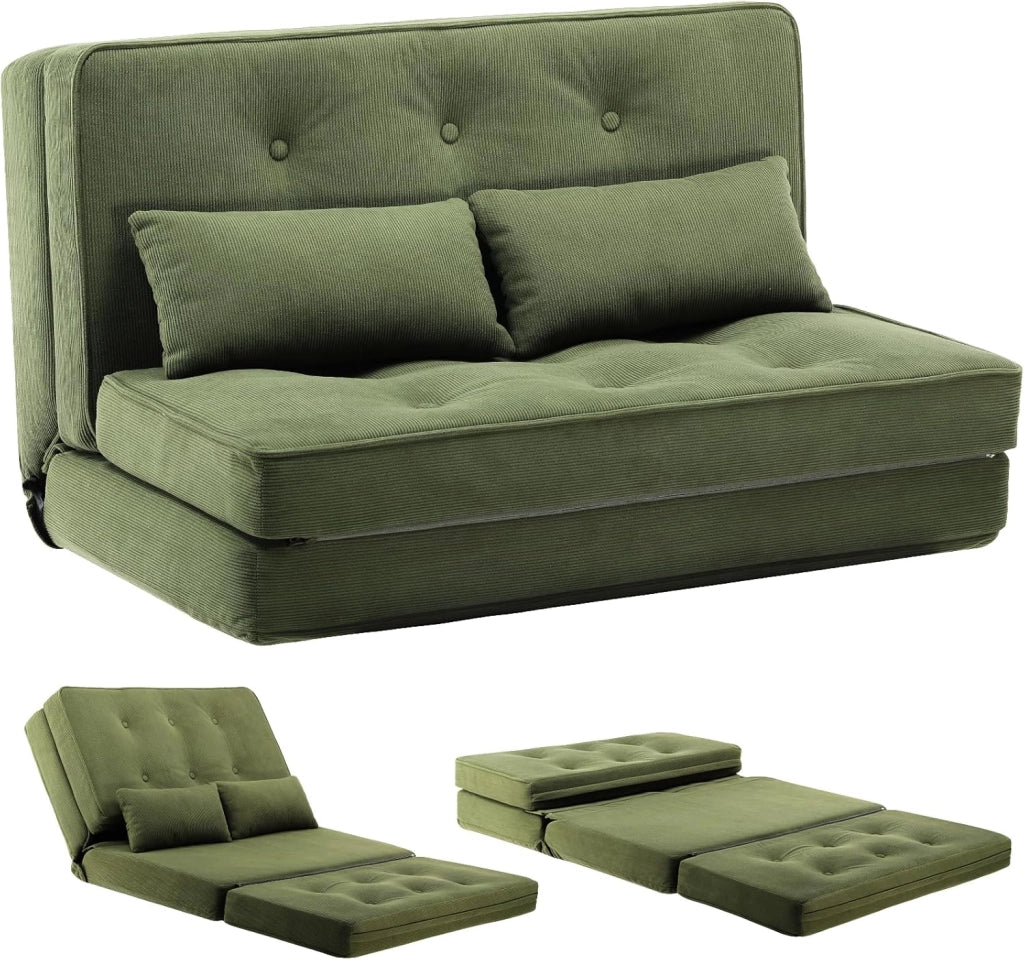 Divano letto piccolo bed 2 mini divano letto regolabile a 6 livelli, soggiorno, camera da letto e campeggio, verde