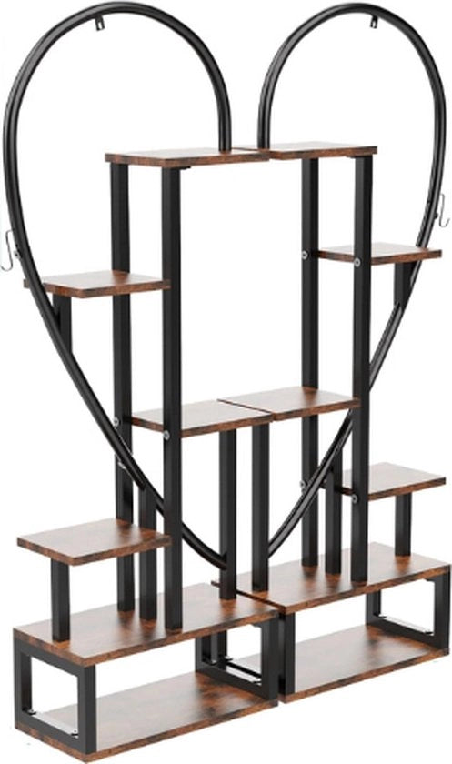 Piantaiole a 6 livelli - Dimensioni: 112x28x165cm - Forma a cuore - Adatto per esterno e interno