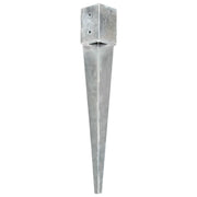 Picchetti di Terra 6 pz Argento 10x10x76 cm in Acciaio Zincato 145420