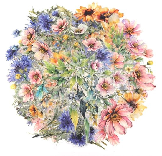 Sticker per fiori 80 pezzi - Decorativi - Materiale PET - Impermeabili - Eleganti - Per scrapbooking/Arredamento - Decorativi per decorazione