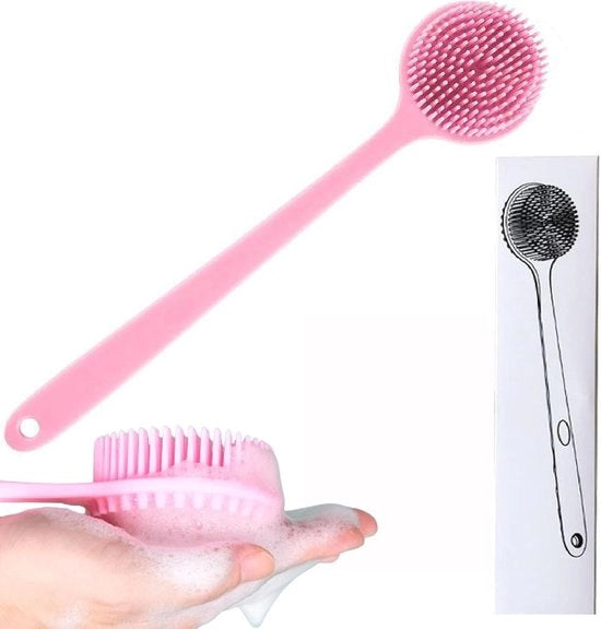 Rubber per doccia e bagno - Spazzola a doppia faccia con manico lungo