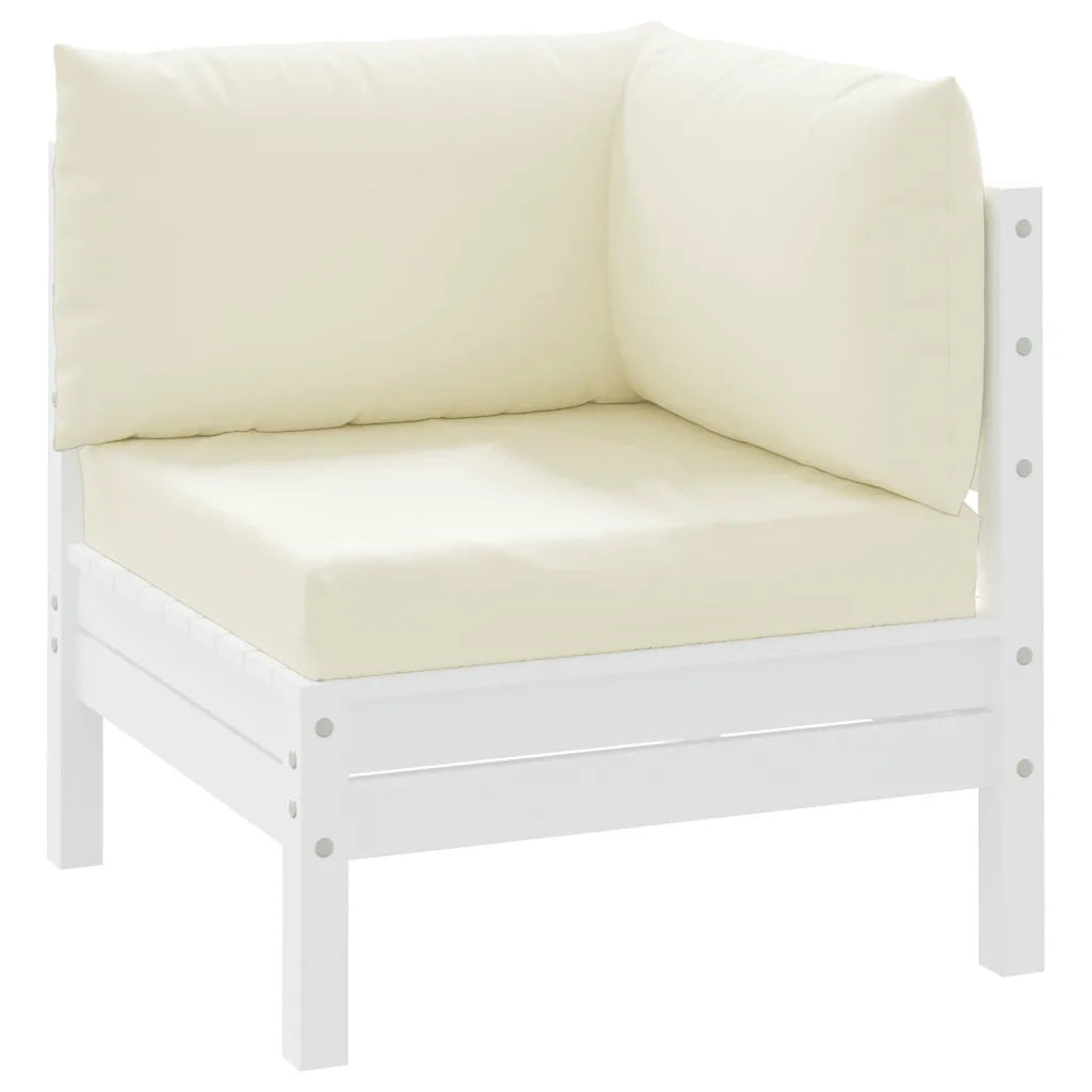 Cuscini per Pallet 3 pz Bianco Crema in Tessuto Oxfordcod mxl 91954