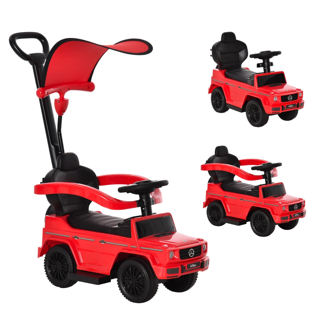 Porteur Auto per Bambini 12-36 Mesi ¨C Xylo ¨C Rosso con Clacson Parasole Pedane