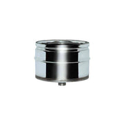 Canna fumaria parete doppia coibentata inox  aria dn 100/120 tappo condensa tubo  acciaio  316