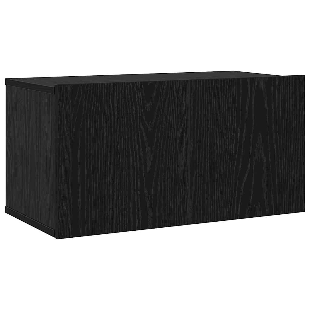 vidaXL Set mobile TV 3 pcs Rovere nero 60 x 30 x 30 cm