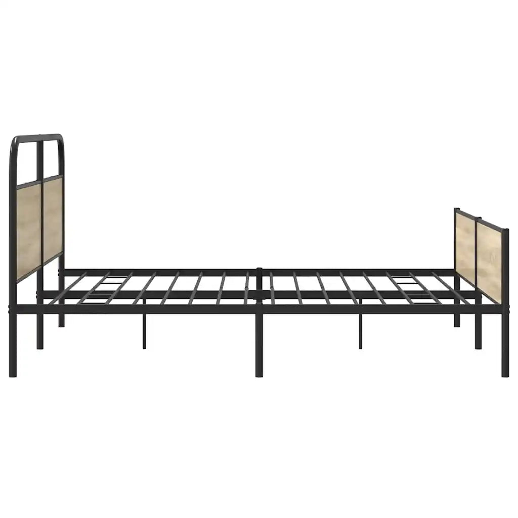 Giroletto senza Materaso in Metallo Rovere Fumo 150x200 cm 3318678