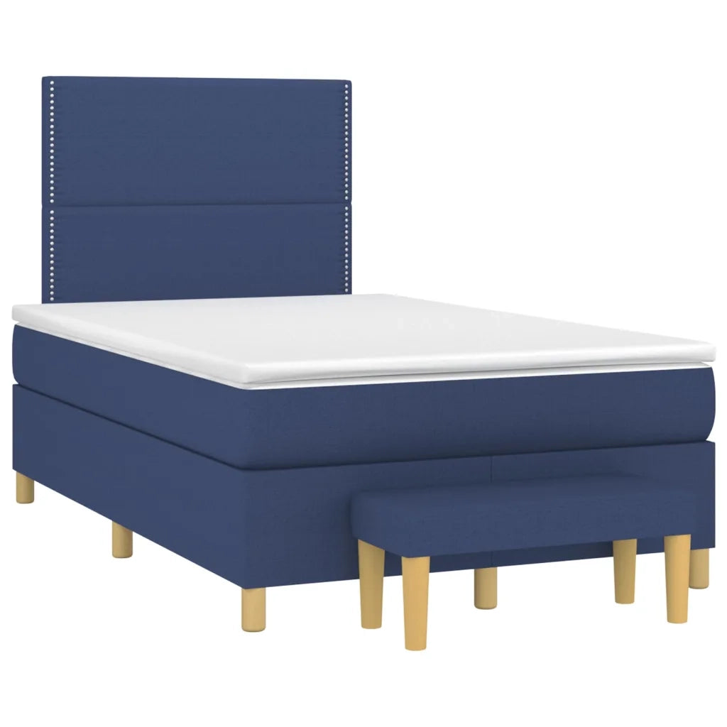 Giroletto a Molle con Materasso Blu 120x200 cm in Tessuto 3137067
