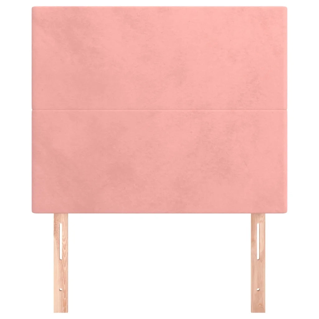 Testiera-Testata-Testiera Decorativa Rosa 80x5x118/128 cm Velluto 924709