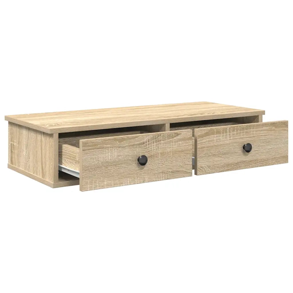 vidaXL Scaffale a Parete con Cassetti Sonoma 80x34x17 cm in Truciolato